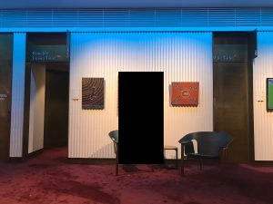 the wall between the women/accessible and mens toilets and I have placed a new entry door to the accessible toiilets