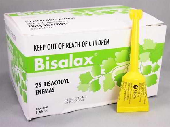 The bisalex container has 25 micro enemas in it, and is a small cardboard box with green and white writing