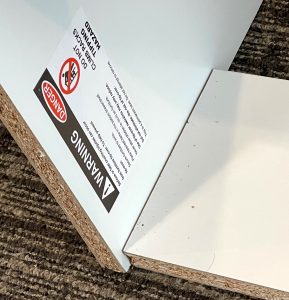 the two parts are not lining up and requires movement - Building furniture from a wheelchair