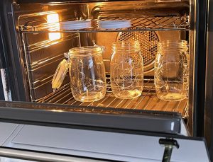 pickling beetroot - 3 jars in an oven