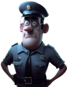 Is Australia still the lucky country? - a policeman in a blue uniform